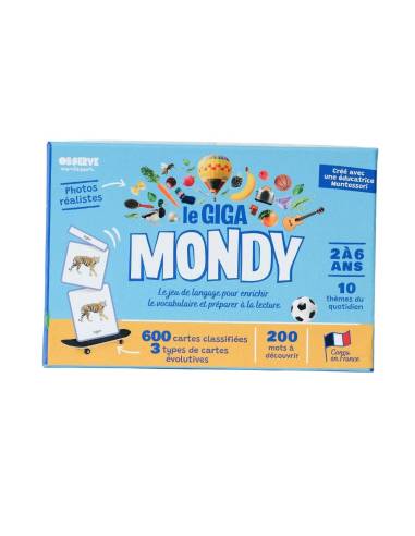 Giga-Mondy - Observe Montessori - Coffret complet pour enrichir le vocabulaire