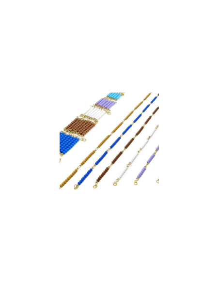 chaines courtes perles en nylon