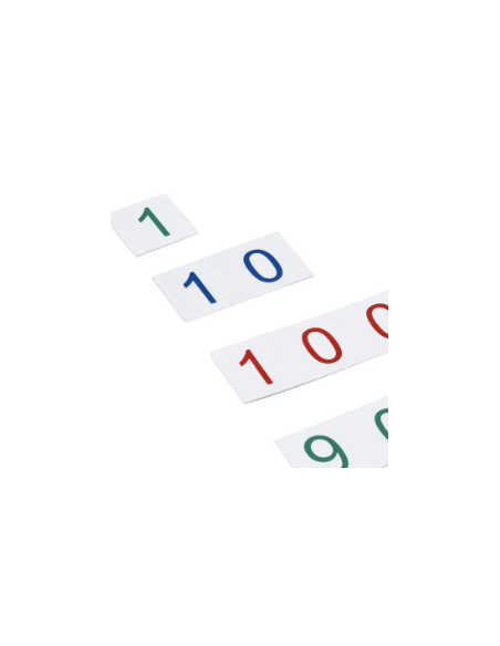 Petites cartes des symboles en plastique de 1 à 9000