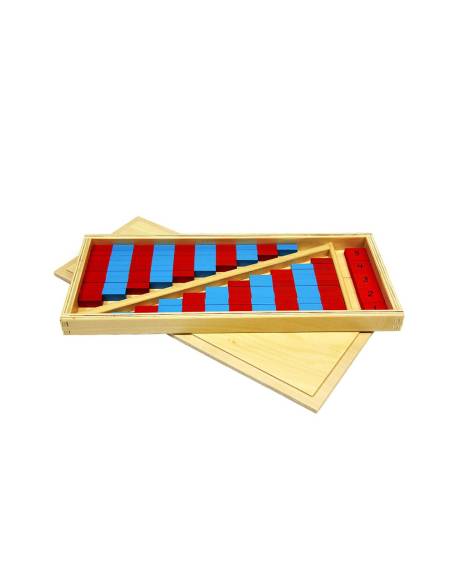 Petites barres numériques Montessori en bois