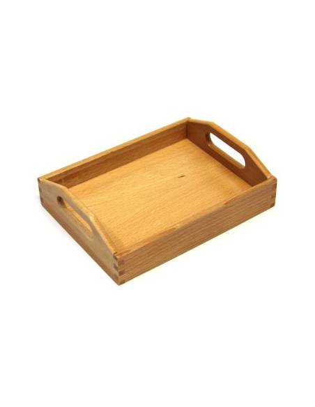 Petit plateau Montessori en bois pour développer autonomie et motricité fine