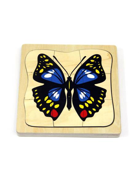 Puzzle en bois du cycle de vie du papillon Montessori – zoologie et sciences naturelles