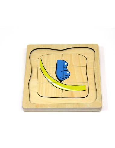 Puzzle en bois : cycle de la vie du papillon