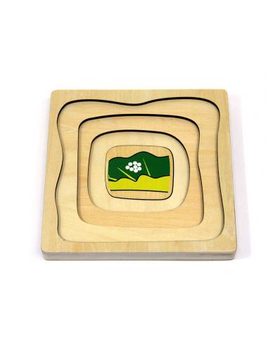 Puzzle en bois : cycle de la vie du papillon
