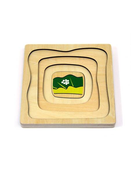 Puzzle en bois : cycle de la vie du papillon