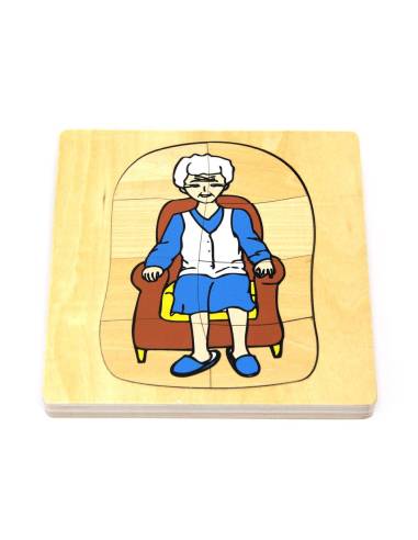 Puzzle en bois Montessori du cycle de vie de la femme