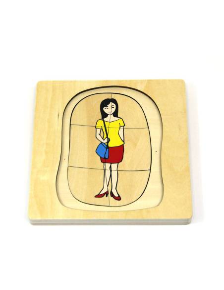 Puzzle en bois du cycle de vie de la femme Montessori – compréhension du développement humain