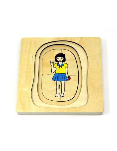Puzzle en bois : cycle de la vie de la femme