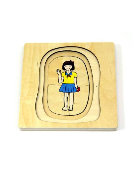 Puzzle en bois : cycle de la vie de la femme