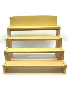 Étagère en bois Montessori pour blocs cylindres sensoriels