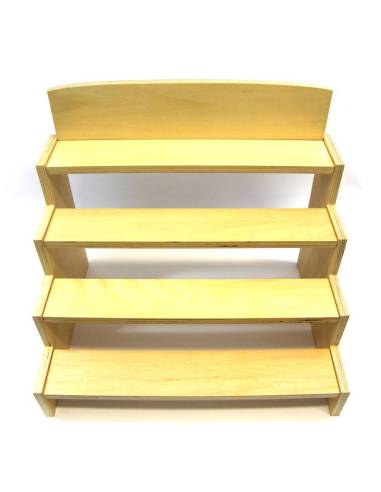 Étagère Montessori pour blocs cylindres – rangement en bois pratique et esthétique