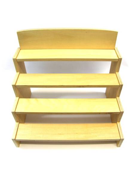 Étagère Montessori pour blocs cylindres – rangement en bois pratique et esthétique