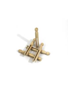 Pinces à linge Montessori en bois et métal pour vie pratique 2