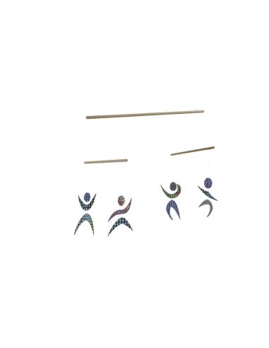 Mobile des Danseurs argent Montessori pour bébé dès 3 mois